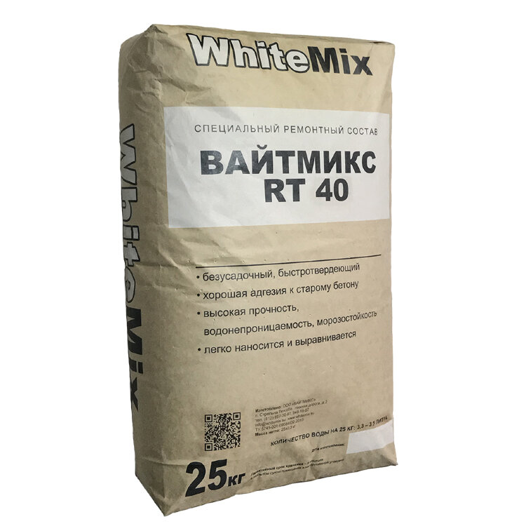 Ремонтная смесь тиксотропная WhiteMix RT40 25 кг